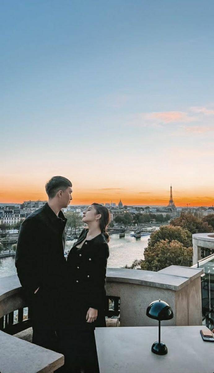 Potret Nikita dan Indra saat di Paris (Instagram.com/indpriw)