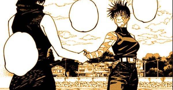 Maki dan Mai berbincang soal perkembangan Maki (Dok. Mangaplus / Jujutsu Kaisen )