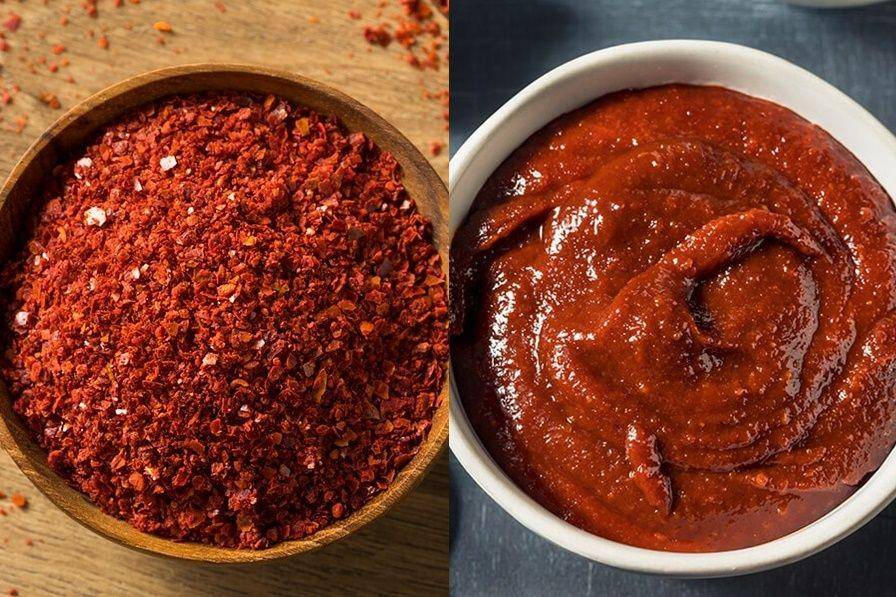 Perbedaan tekstur gochugaru dan gochujang (lacademie.com)