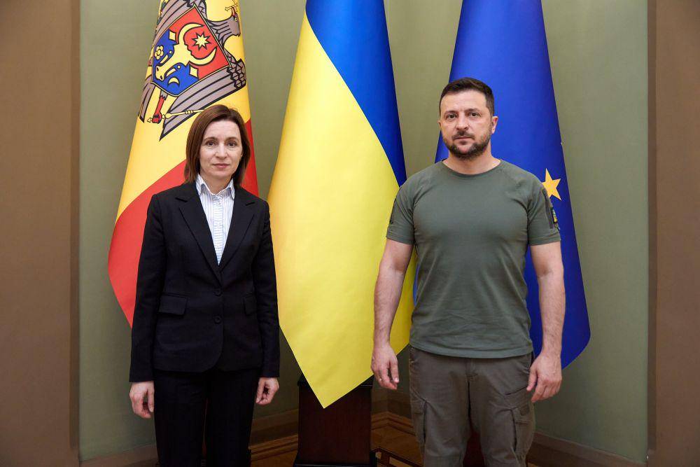 Presiden Moldova, Maia Sandu dan Presiden Ukraina, Volodymyr Zelenskyy. (twitter.com/Maia Sandu)
