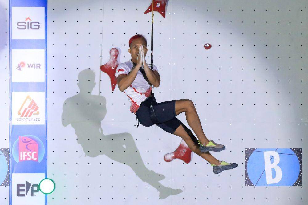 Aspar Jaelolo di IFSC World Cup 2022 Jakarta. (IDN Times/Tata Firza),