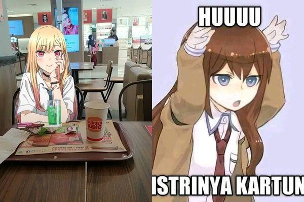 10 Foto Editan Halu Punya Pacar Anime, Niat Banget Ngedit-nya!