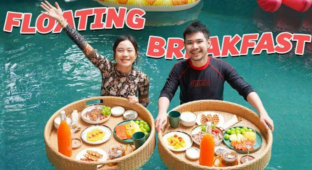 Jessica Jane dan Justin bikin floating breakfast di rumah (youtube.com/Jessica Jane)