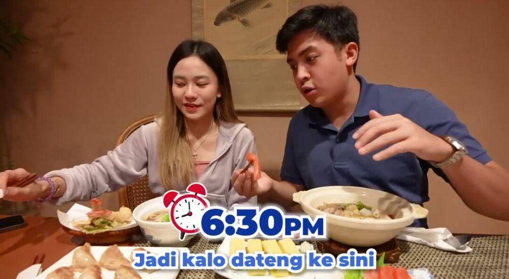 Jerome dan Jessica Jane mukbang makanan Jepang. (youtube.com/Nihongo Mantappu)