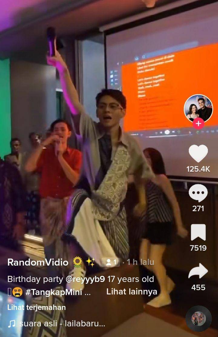 potret ultah ke-17 Rey Bong (tiktok.com/RandomVidio)