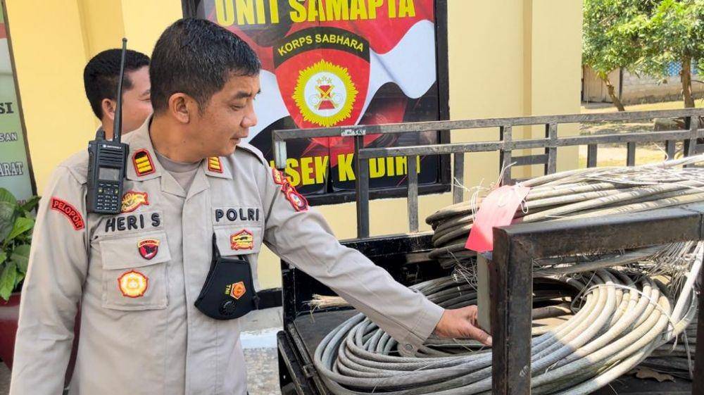 Barang bukti kabel listrik PLN yang diamankan dari pelaku. (dok. Polres Lombok Barat)
