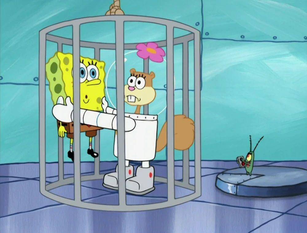 Plankton menipu Sandy (dok.Nickelodeon/SpongeBob SquarePants)
