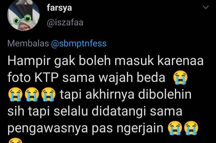 pengalaman random saat ujian (twitter.com/@iszafaa)