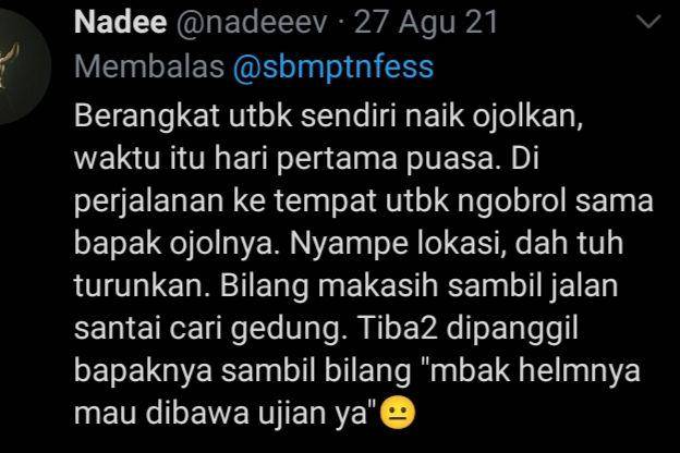 pengalaman random saat ujian (twitter.com/nadeeev)