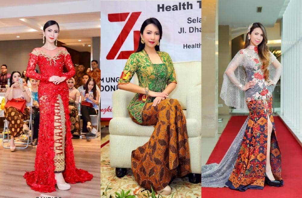 10 Ide Kebaya Glamor Heni Tania, Istri Kombes Polisi Bergaya Hits