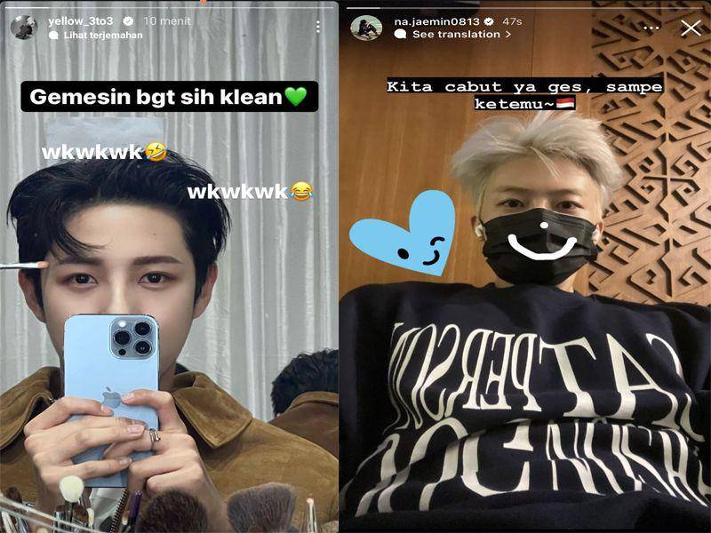 story instagram Renjun dan Jaemin NCT Dream (twitter.com/NCTDreamINA)