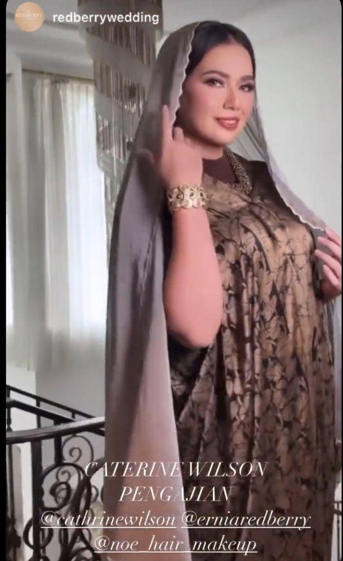 pengajian jelang akad nikah Catherine Wilson (instagram.com/redberrywedding)