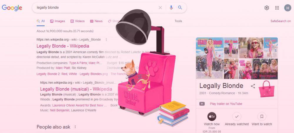 easter egg "Legally Blonde" (dok. Google)