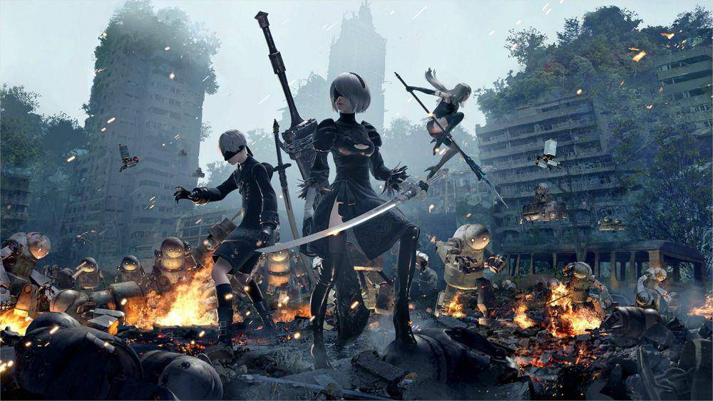 para android yang menjadi protagonis di game ini (.dok Platinum Games/Nier: Automata)