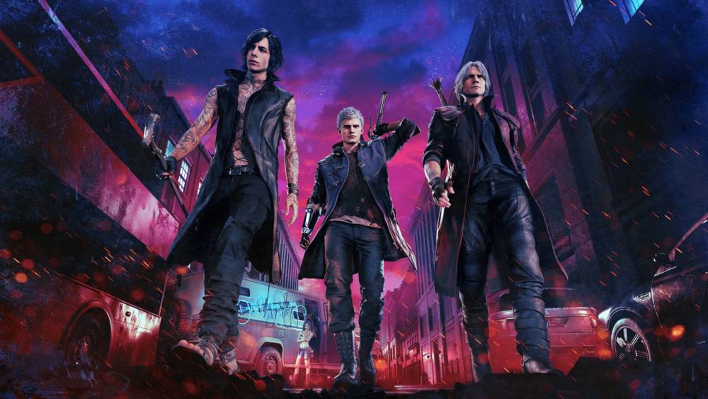 tiga protagonis badass DMC V (.dok Capcom/Devil May Cry V)