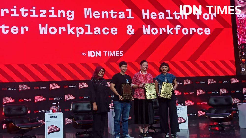 Sesi diskusi bertajuk Prioritizing Mental Health for Better Workplace & Workforce di IMGS 2022. Foto: IDN Times/Kamila.