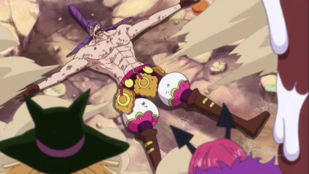 Charlotte Cracker kalah. (Dok. Toei Animation/One Piece)