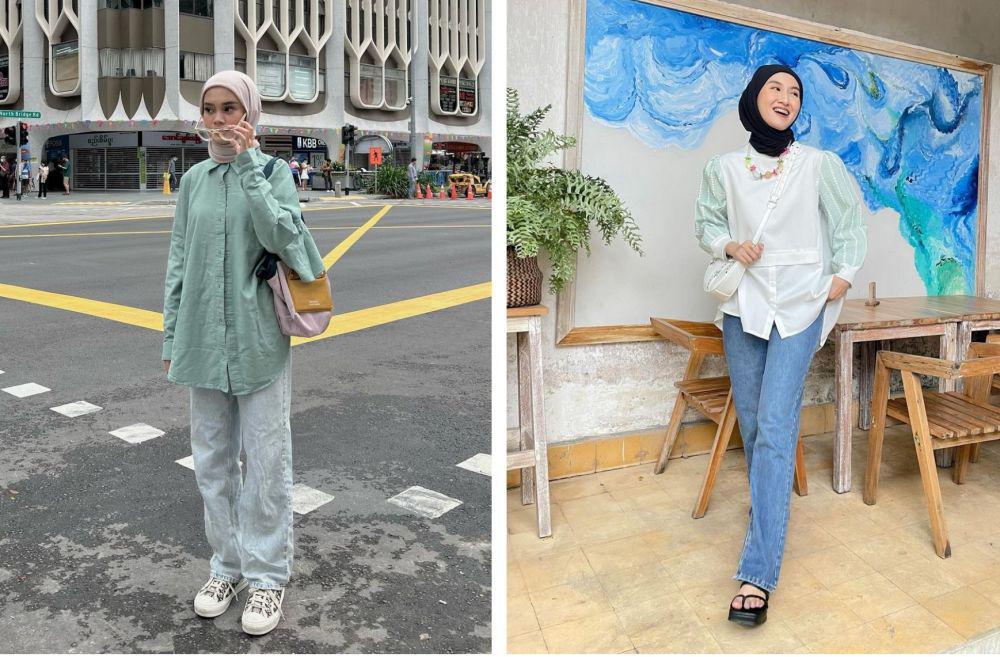 10 Ide Outfit Warna Mint Hijab, Bikin Look Makin Fresh di Idul Adha