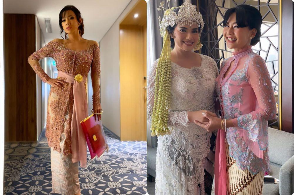 9 Gaya Artis di Pernikahan Cathrine Wilson, Didominasi Kebaya Modern