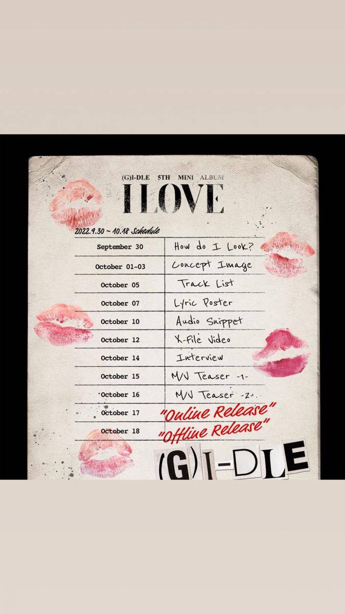 jadwal gidle (instagram.com/official_g_i_dle)