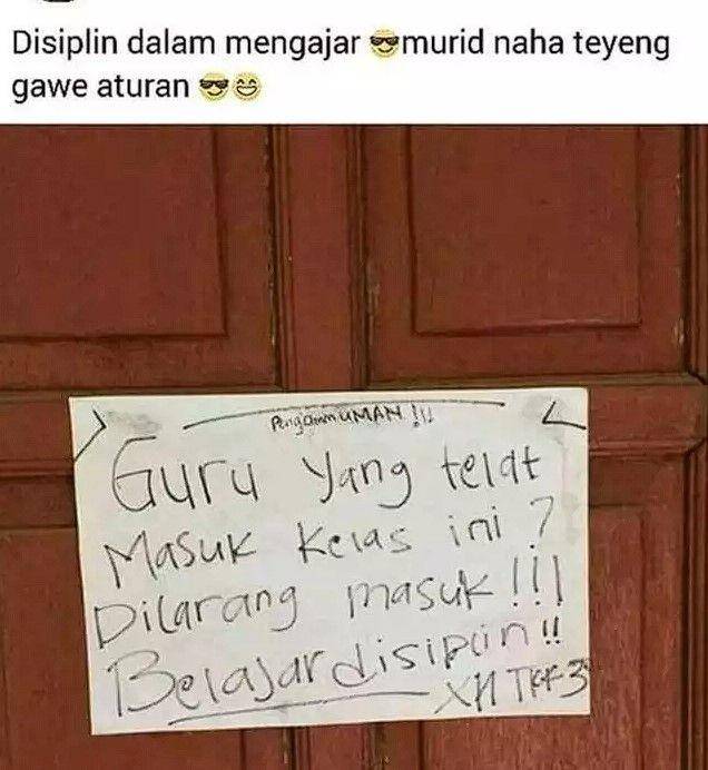 peraturan absurd di kelas (instagram.com/masabodohah)