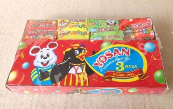 Permen karet Yosan. (Lazada/Sikaya)
