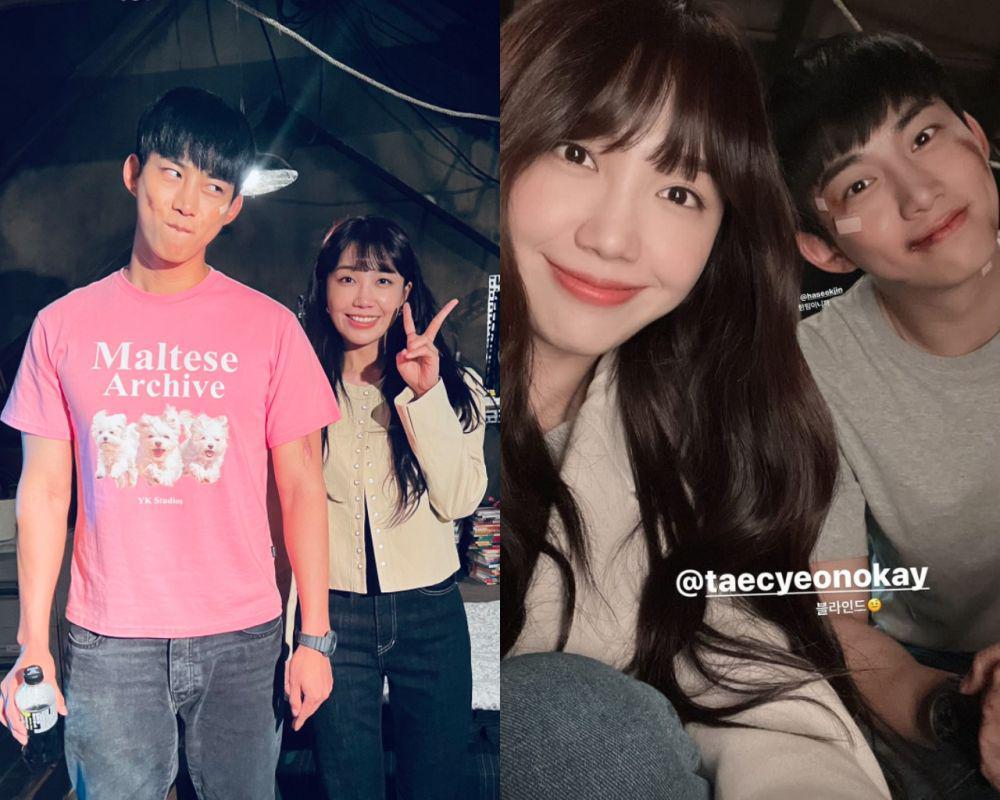 10 Potret Balik Layar Drakor Blind, Taecyeon dan Eunji Bestie Banget