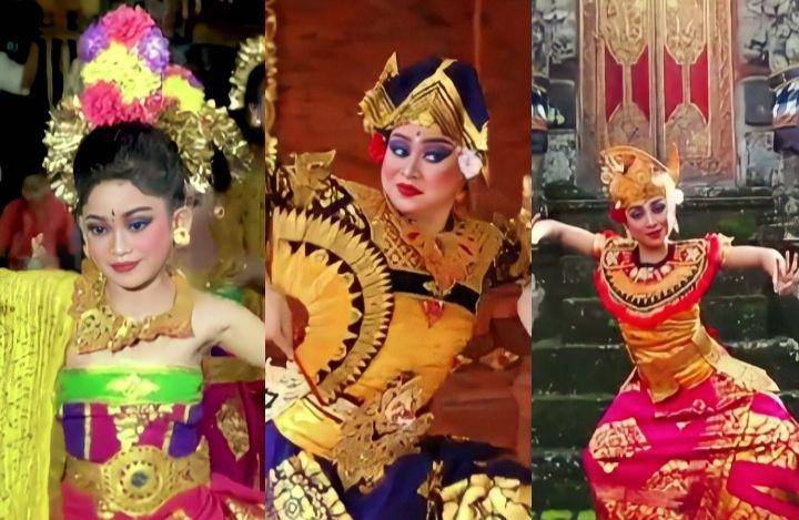 kolase Tari Bali populer (YouTube.com/Dharma Shanti Wisesa | YouTube.com/iin indrawati | YouTube.com/Krisnasatya U)