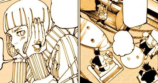 Sosok The Angel berbicara melalui tangan Hana  (Dok. Mangaplus / Jujutsu Kaisen )