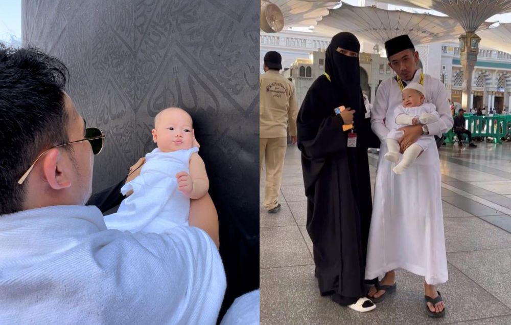 9 Potret Keluarga Ustaz Syam saat Umrah, Ajak Bayi Pertama Kali!