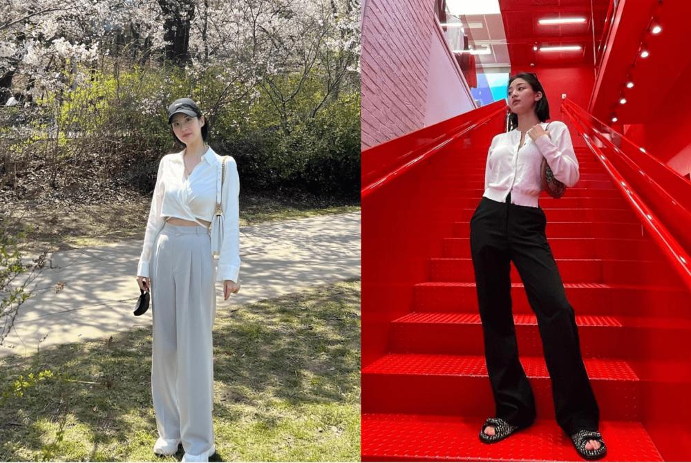 10 Ide Outfit Kulot High Waist ala Idol Korea, Mudah Ditiru!