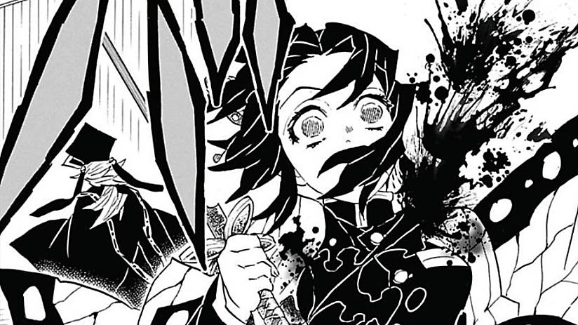 Doma membunuh Shinobu. (dok. Shueisha/Demon Slayer: Kimetsu no Yaiba)