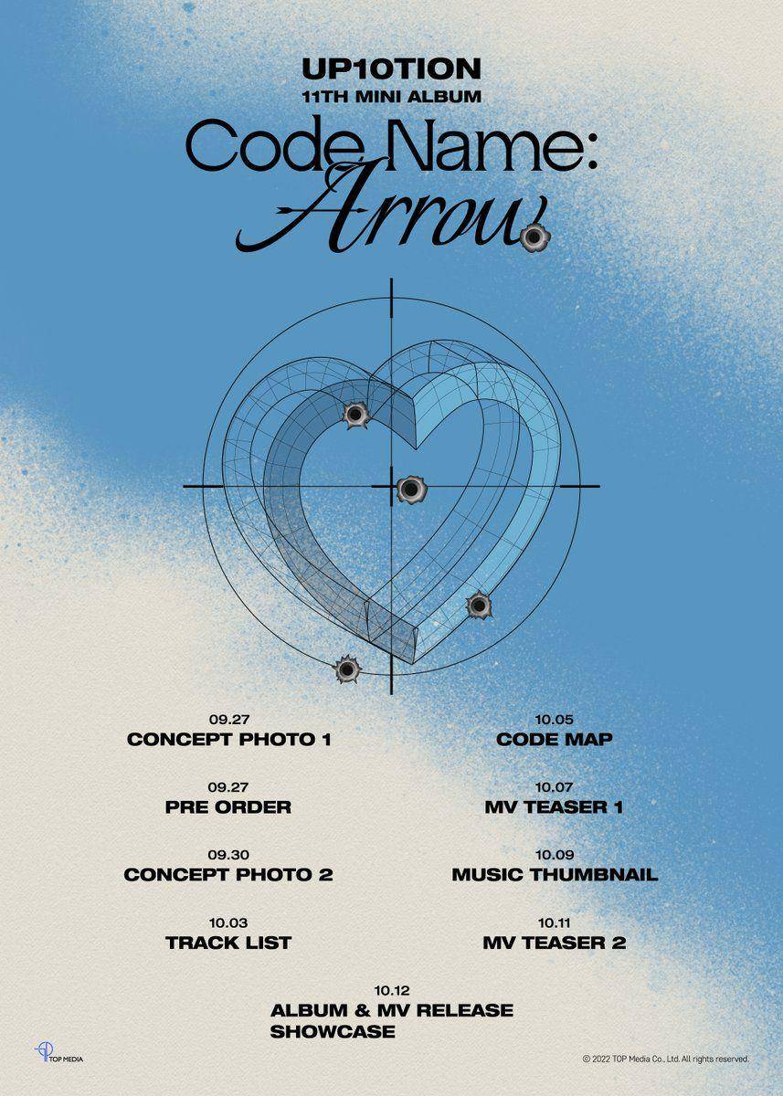 jadwal comeback UP10TION untuk mini album Code Name: Arrow (twitter.com/UP10TION)