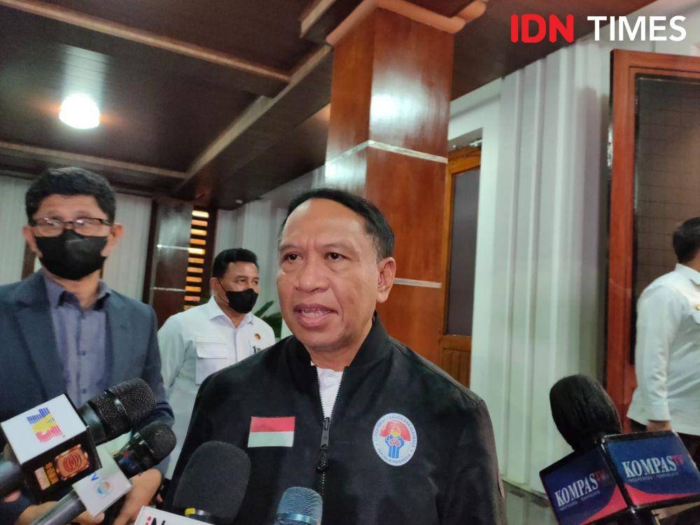 Menpora RI, Zainudin Amali saat hadiri rapat TGIPF pertama, Selasa (4/10/2022). (IDN Times/Tino).