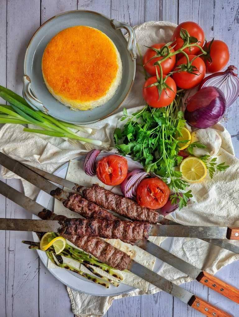 ilustrasi kabab koobideh (thecaspianchef.com)