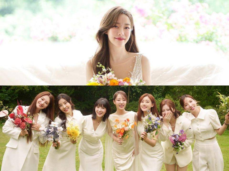 potret kebersamaan member Rainbow di pernikahan Go Woori (instagram.com/rainbowoori)