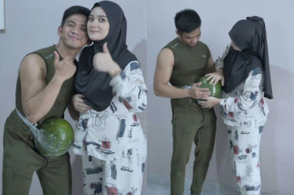 9 Potret Kocak Ridho DA Coba jadi Ibu Hamil, Makin Sayang Istri!