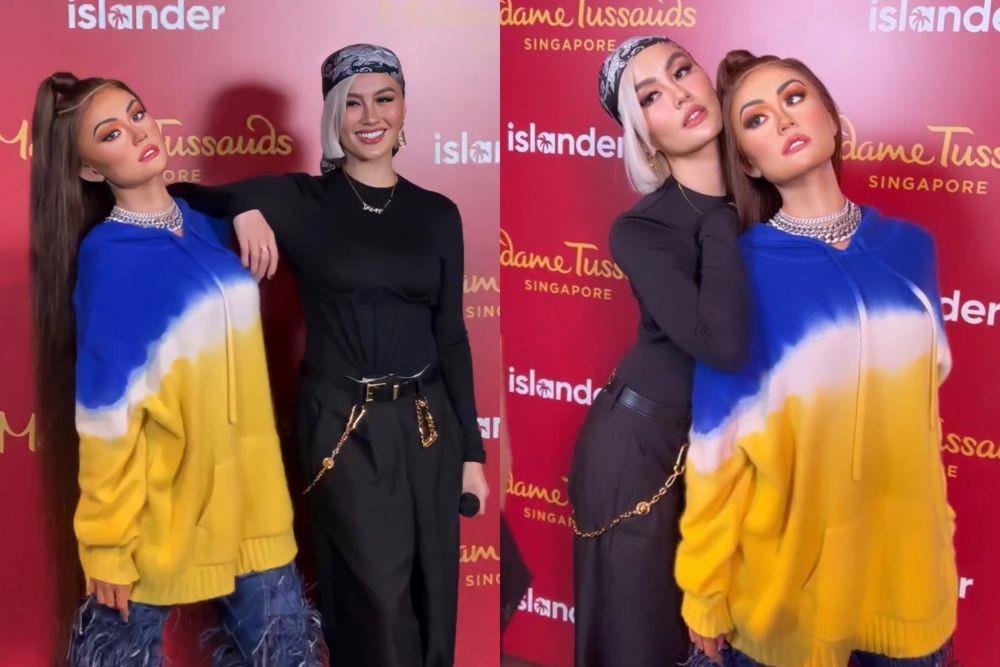 10 Momen Agnez Mo Ketemu 'Kembarannya' di Madame Tussauds