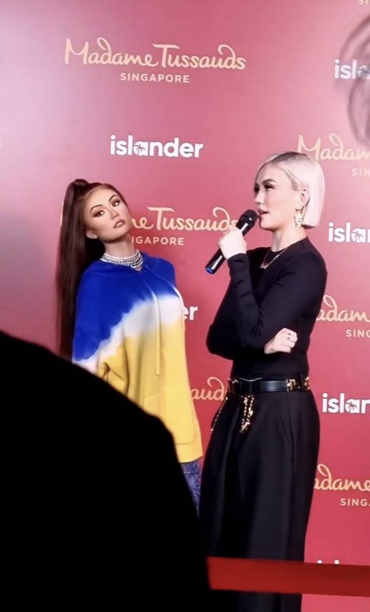 potret Agnez Mo bareng patung lilinnya di Madame Tussauds Singapura (instagram.com/mtssingapore)