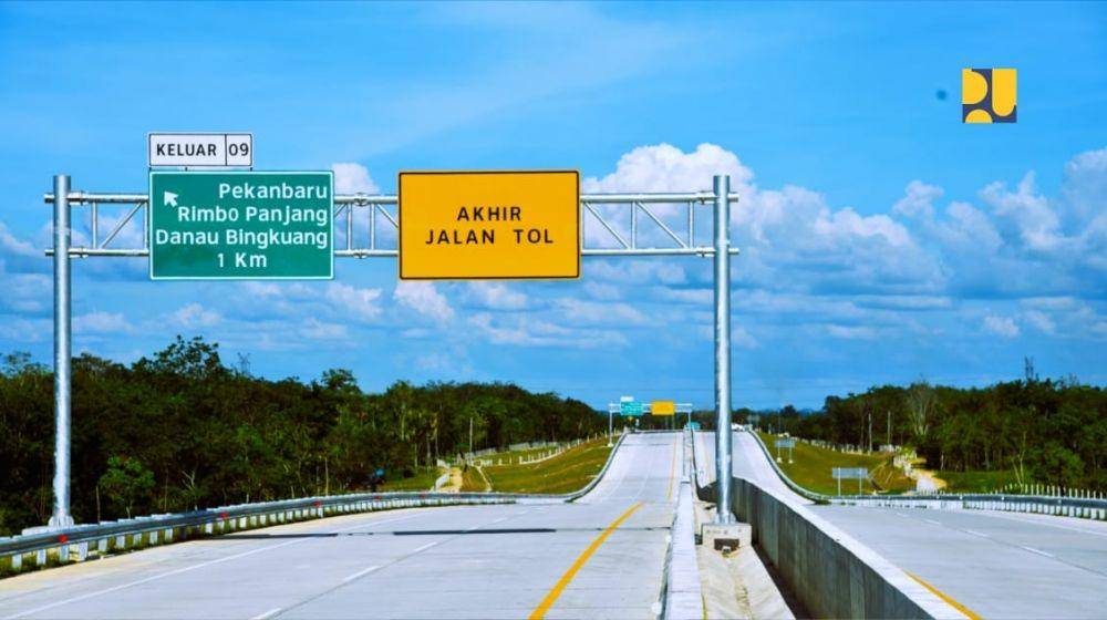 Jalan Tol Pekanbaru-Bangkinang. (dok. Kementerian PUPR)