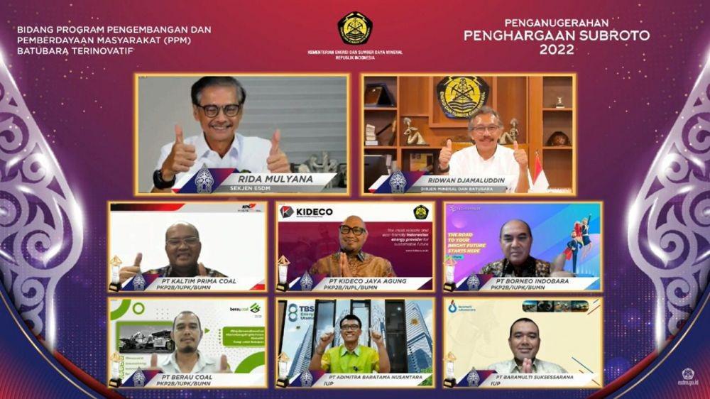 Berau Coal Raih Subroto Award, Kategori PPM Batu Bara Inovatif 2022