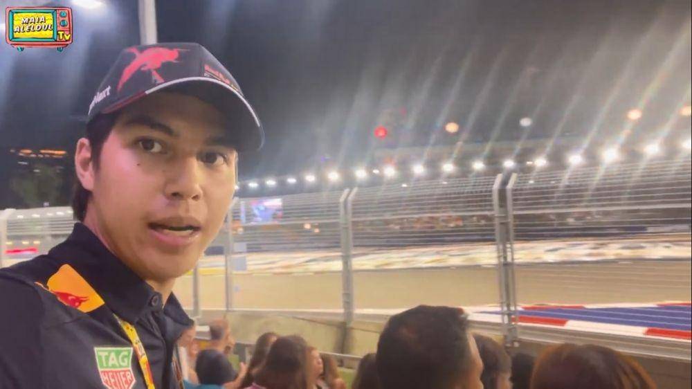 Maia Estianty nonton F1 Singapura (youtube/MaiaAlElDul TV)