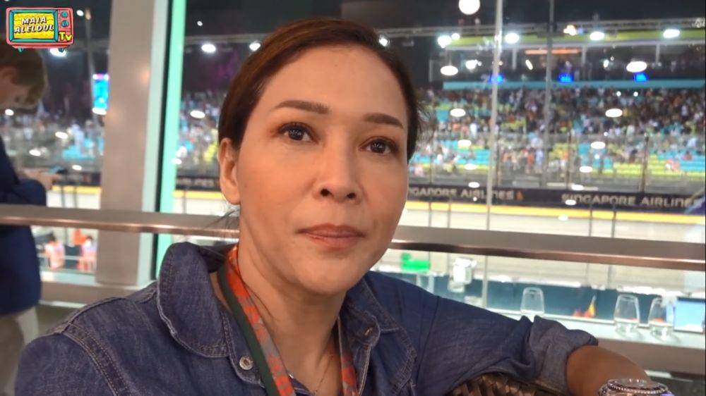 Maia Estianty nonton F1 Singapura (youtube/MaiaAlElDul TV)