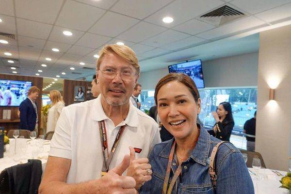 Maia Estianty nonton F1 Singapura (instagram.com/maiaestiantyreal)