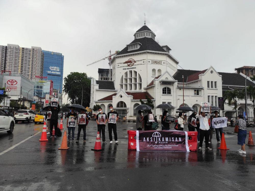 Aksi Kamisan Medan: 3 Tahun Kematian Golfrid, Keadilan Kian Kabur