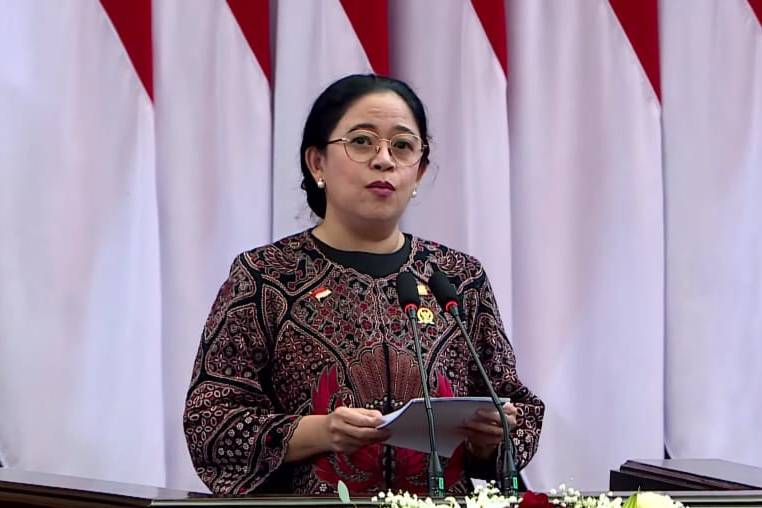 Ketua DPR RI, Puan Maharani berpidato di acara P20 di Gedung DPR RI, Kamis (6/10/2022). (youtube.com/Sekretariat Presiden)