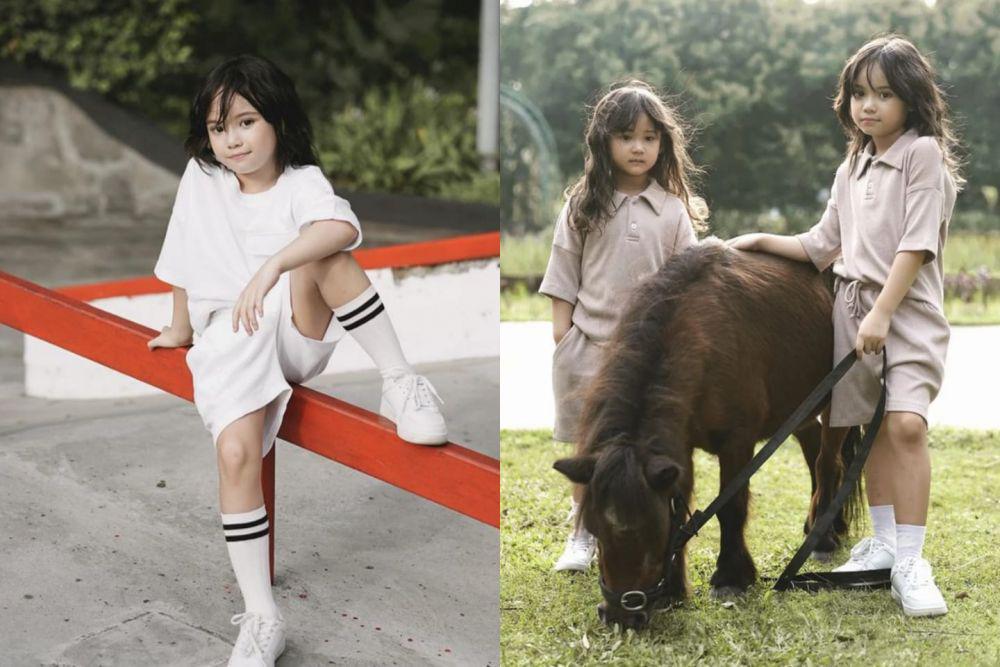 10 Potret Gempita Jadi Model Brand Baju Anak, Dipuji Makin Manis!