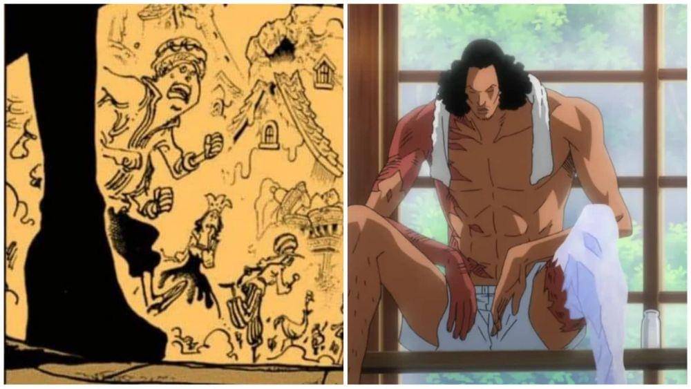 Kaki di Kota Chocolat dan Kuzan. (Dok. Toei Animation/One Piece)