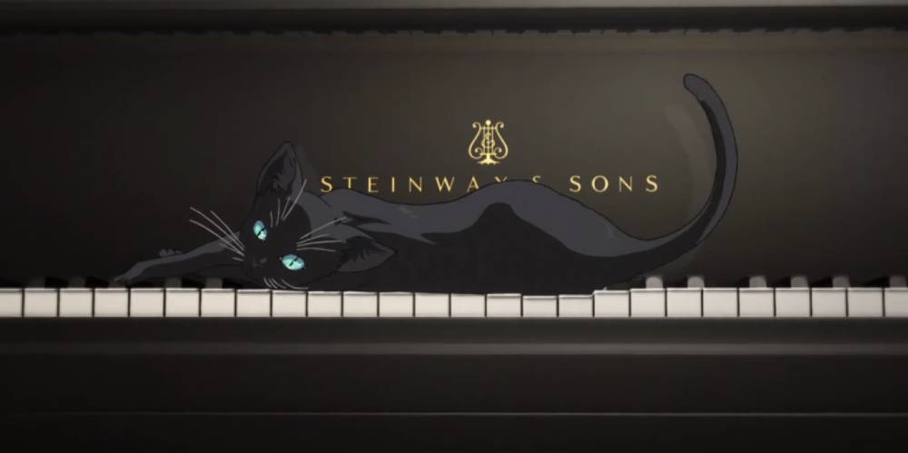 Kucing hitam (dok. A-1 Pictures/ Shigatsu wa Kimi no Uso)