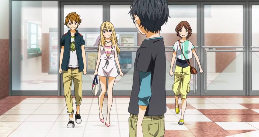 Visual anime Your Lie in April (dok. A-1 Pictures/ Shigatsu wa Kimi no Uso)